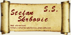 Stefan Škrbović vizit kartica
